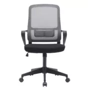 eoshop Pisarniški stol SALOMO Tip 3, siva/črna, mreža in tkanina, gugalni mehanizem