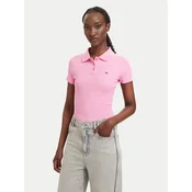 Tommy Jeans Polo majica DW0DW22327 Svetlo rožnata Slim Fit