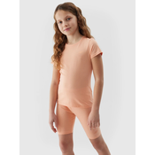 Girls smooth T-shirt 4F - powder coral