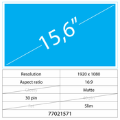 15.6 LCD NanoEdge mat 30 pin Full HD Brez ročajev