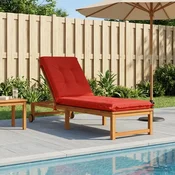 vidaXL Blazina za ležalnik GEMERT 100% poliester Rdeča 190 x 60 x 9 cm