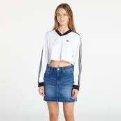 Majice adidas Adicolor Football Jacquard Crop Long-Sleeve Top White XS