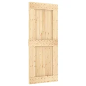 Vidaxl Drsna vrata NARVIK Naravna in črna 85 x 210 cm (152,5 cm)