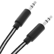 AVIZAR Aux avdio kabel Jack moški/moški 3,5 mm dolžine 1 m, črn, (20530620)