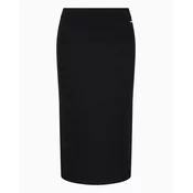 Armani Exchange za ženske. 8NYN9AYMH6Z1200 Črno midi krilo (XS), Črna, Priložnostno, Viskoza