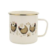 Emajlirana skodelica Golden Hen 12 cm 1,2 l