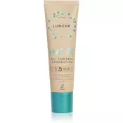 Lumene Matte Oil-Control Foundation fluidni tekoči puder za mastno in mešano kožo odtenek 1,5 Fair Bež