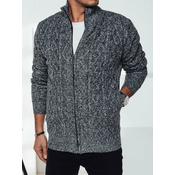 Sweter męski rozpinany szary Dstreet
