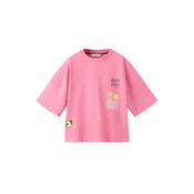 MANGO KIDS Majica UNDER rumena / roza / črna / bela
