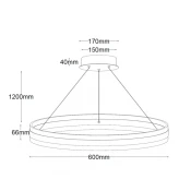 SOLEA 13 LUSTER 48W 3000/4000/6000K CRNA