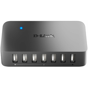 D-Link DUB-H7 USB 2.0 Hub, 7-Port, Up to 480 Mbps, USB2.0 Cable A/B 1.8m