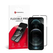 FORCELL Hibridno steklo za iPhone 12 PRO MAX Forcell Flexible 5D, črno