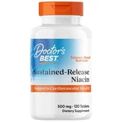 Niacin s časovnim sproščanjem in niaXtendom, 500 mg - 120 tabs