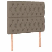 Vidaxl Vzglavje postelje sivo-rjavo 90x7x118/128 cm blago