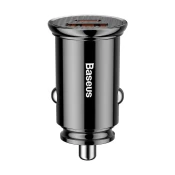 BASEUS Circular USB / USB-C 30W auto punjač, crno