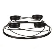 Autronic Svečnik UM 0969BK Metal candlestick - Advent, black color