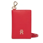 Tommy Hilfiger Etui za kreditne kartice Th Icon Cc Holder W/Strap AW0AW18480 Rdeča
