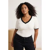 Trendyol Curve Ženska bluza Tbbss25Af00072, Krem