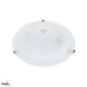 BEMKO Stropna svetilka s senzorjem gibanja 2x E27 IP20, kovina in steklo BM-C38-ST78-240G-PIR