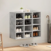 Vidaxl Omara za čevlje Betonsko siva 77.5 x 30 x 67 cm Konstruiran les
