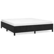 Vidaxl Posteljni okvir brez vzmetnice črn 160x200 cm žamet