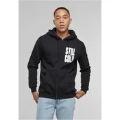 Mens Zipper Sweatshirt Still Cold Black