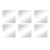 Stenska ogledala v kompletu 6 ks 10x10 cm – MSV
