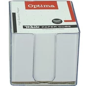 Kocka papirna beli lističi v stojalu 9x9cm