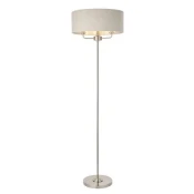 Endon 94359 - Podna lampa HIGHCLERE 3xE14/40W/230V bež/sjajni hrom