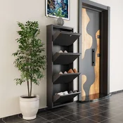 HANAH HOME Ormar za cipele Locking 4 Piece Metal Anthracite