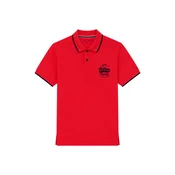 TOMMY HILFIGER Majica rdeča / črna