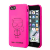 KARL LAGERFELD KLHCI8SILFLPI za 7 ali 8 ali SE 2 (2020) pink silikonska zaščita - Karl Full Body Iconic