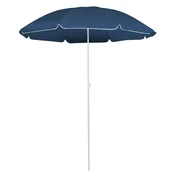Vrtni suncobran s celicnim stupom 180 cm plavi
