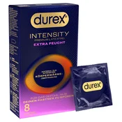 Durex Intensity Extra Lubricated kondomi brez lateksa 8 kos