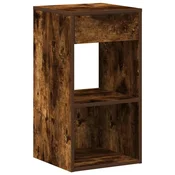 Vidaxl Nočna omarica z predalom dimljeni hrast 35x34x66,5 cm
