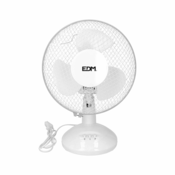 NEW Namizni ventilator EDM Bela 25 W O 23 x 36 cm