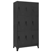Ormaric s kljucem antracit 90 x 45 x 180 cm celicni
