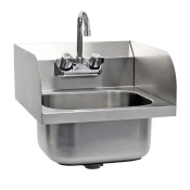 Stenski inox umivalnik s 3-stransko zaščito + armatura
