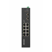 HikVision 8-Port GbE RJ45 PoE (110W) 2 x 1G SFP Unmanaged Harsh POE Switch