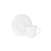 Madame Coco Set šolja za kafu sa tacnama Vela, 6 komada, 90ml, Beli