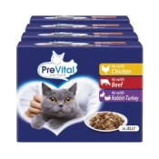 PreVital Macka Konzerva piletina/govedina/zec-turkey u želeu 48 x 100 g