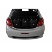 KJUST Komplet 3 kosov potovalnih torb AERO za PEUGEOT 208 HATCHBACK 2012-2015