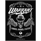 Warrant Louder Harder Faster Iron-On Patch