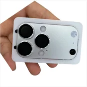 INF Matte Kaljeno Steklo Zaščita Objektiva za iPhone 14 Pro Max/15 Pro Max/16 Pro Max - Srebrno Bela, (5000090797)