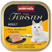 ANIMONDA Vom Feinsten Mokra hrana za odrasle mačke, puran, govedina in korenček, 100g