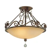 Elstead Lighting Chateau Feiss 2 Light Semi-Flush Light Mocha Bronze, (22098474)