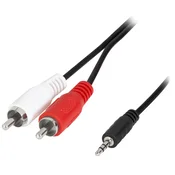 Kabel Audio 3,5mm M => 2xCinch M - 5,0m LogiLink (CA1043)