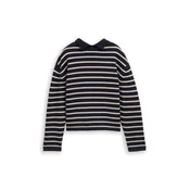 TOM TAILOR DENIM Pulover bež/mornarska
