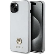 shumee Ovitek za iPhone 15 Plus Guess Hardcase Strass Metal Logo Silver