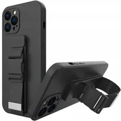 HURTEL Gel ovitek z vrvico za iPhone 11 Pro, črne barve